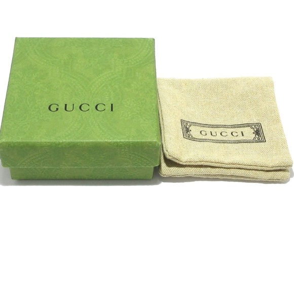 Gucci NIB NWOT flower ring blue gold stackable w/ box $799 retail US size 6 - Picture 4 of 4